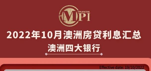 【澳洲房产】10月澳洲房贷利率总结